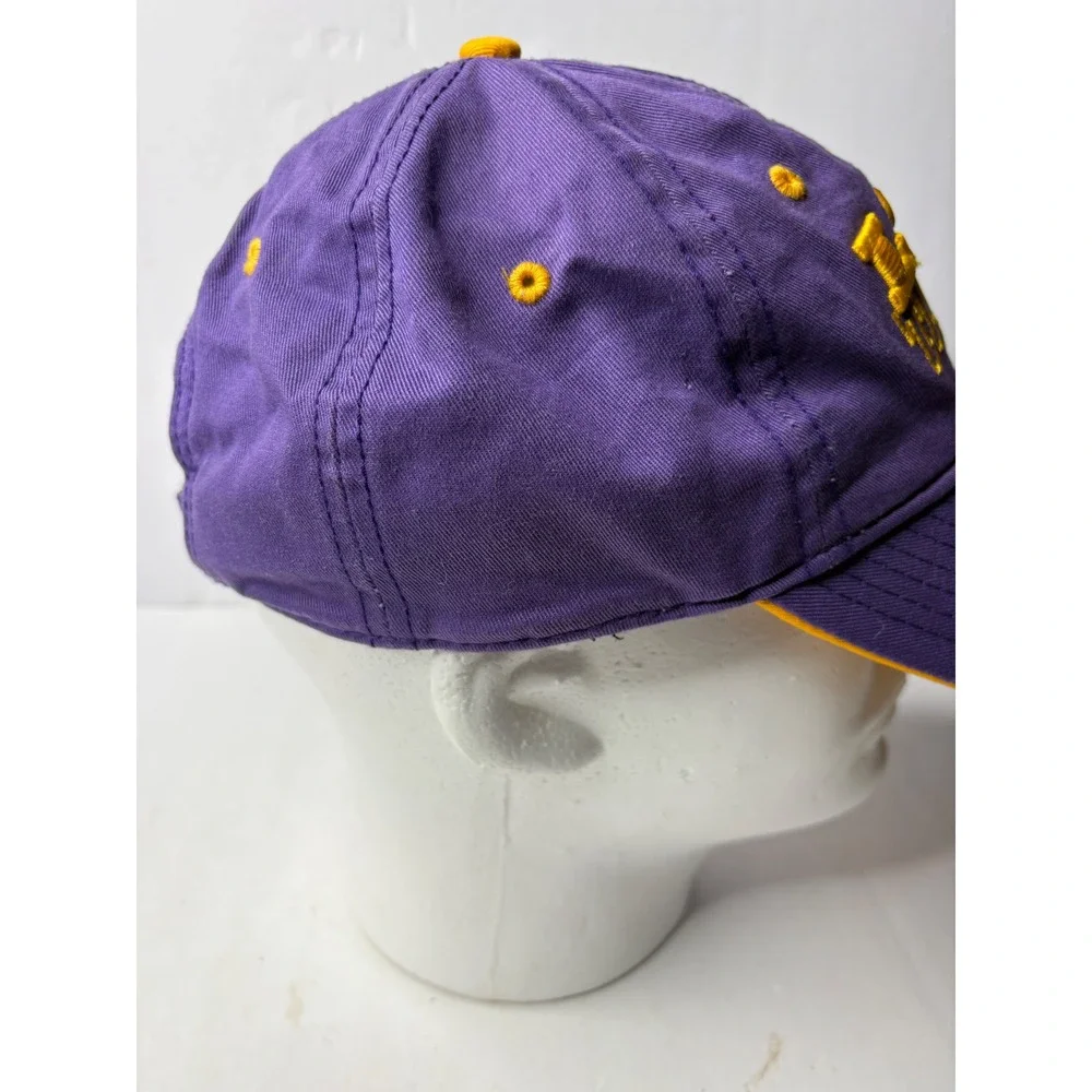 LSU Tigers The Game Purple Adjustable Strapback Baseball Hat Cap Yellow Logo OSF
